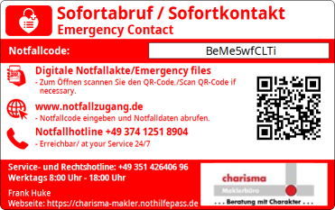 NotHilfePass Rückseite